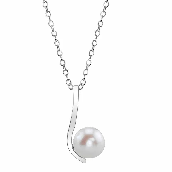 Necklaces SPT 14K Gold Freshwater Pearl Diamond Elizabeth Pendant