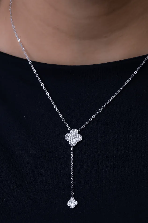 Necklaces Zircon Flower 04 Necklace KOAY Silver Store