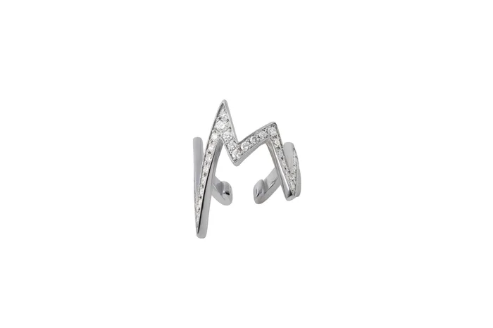 Noise Ear CuffWG White Dia 040ct RIEFE Earrings