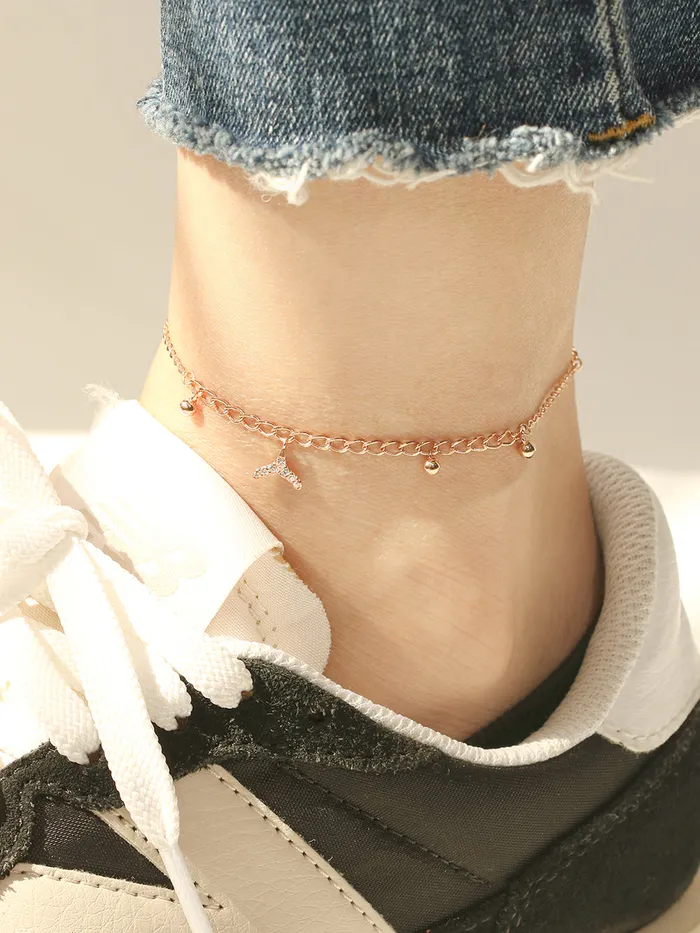 PreStyled Sets MinimalBijoux 14K 18K Gold Lucky Whale Tale Anklet
