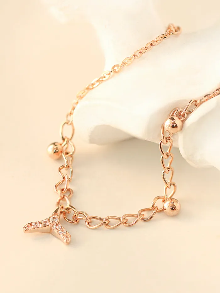 PreStyled Sets MinimalBijoux 14K 18K Gold Lucky Whale Tale Anklet