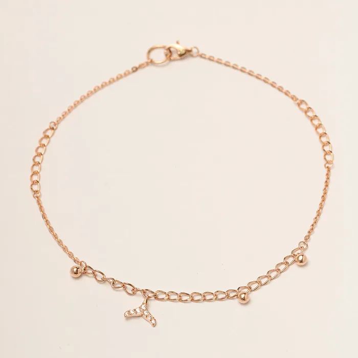 PreStyled Sets MinimalBijoux 14K 18K Gold Lucky Whale Tale Anklet