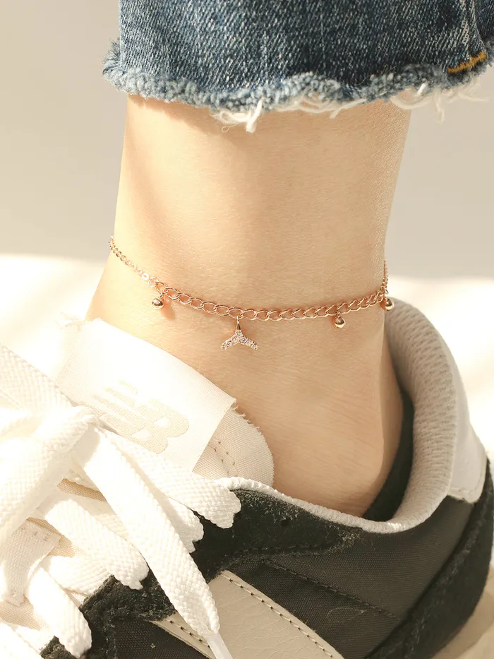 PreStyled Sets MinimalBijoux 14K 18K Gold Lucky Whale Tale Anklet