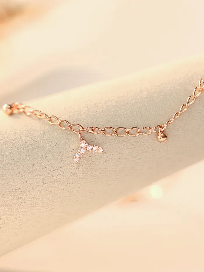 PreStyled Sets MinimalBijoux 14K 18K Gold Lucky Whale Tale Anklet