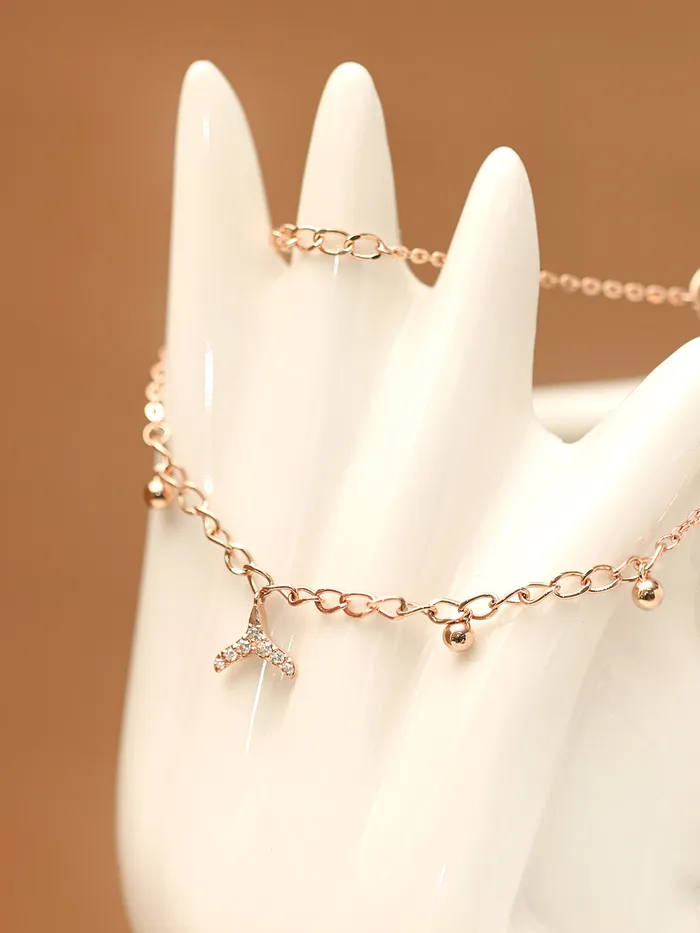 PreStyled Sets MinimalBijoux 14K 18K Gold Lucky Whale Tale Anklet