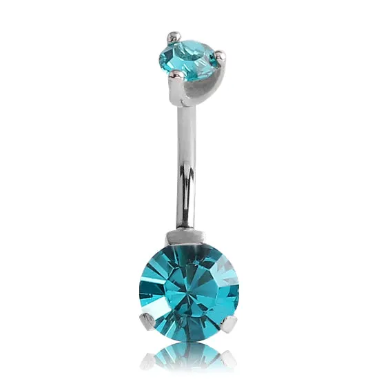 Prong CZ Stainless Belly Barbell Tulsa Body Jewelry Bracelets