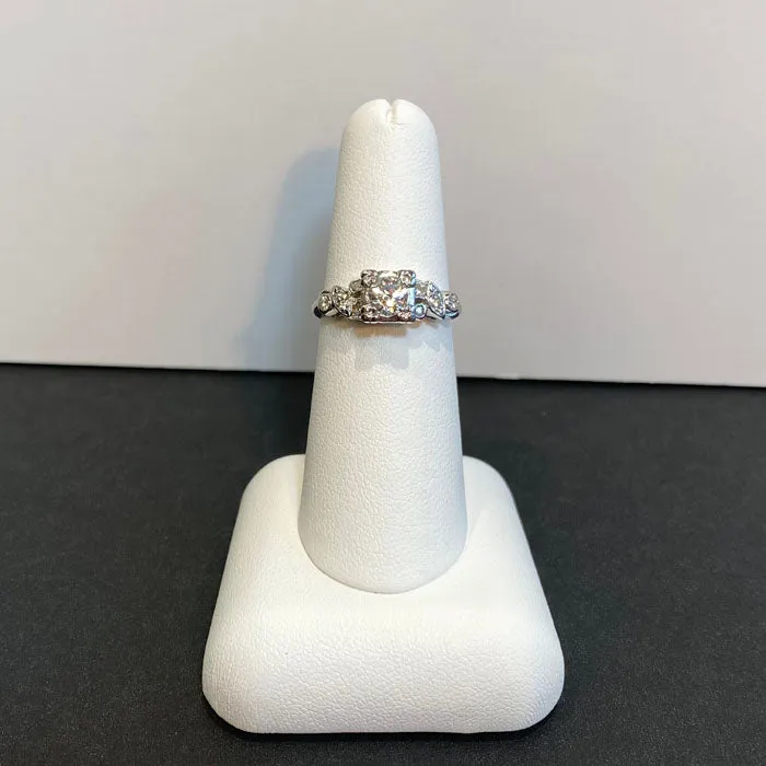 Rings 14K White Gold Diamond Ring 40 Carat Moriartys Gem Art