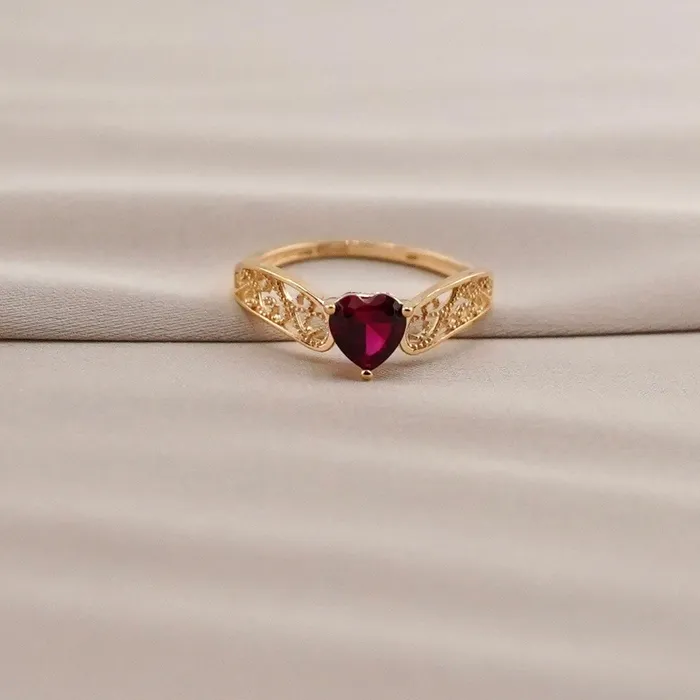 Rings AB and J 14k Gold Heart Ring RG440
