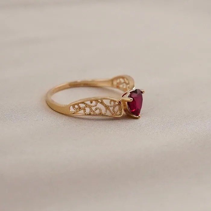 Rings AB and J 14k Gold Heart Ring RG440