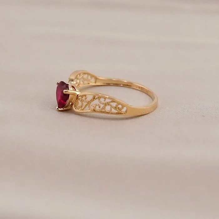 Rings AB and J 14k Gold Heart Ring RG440