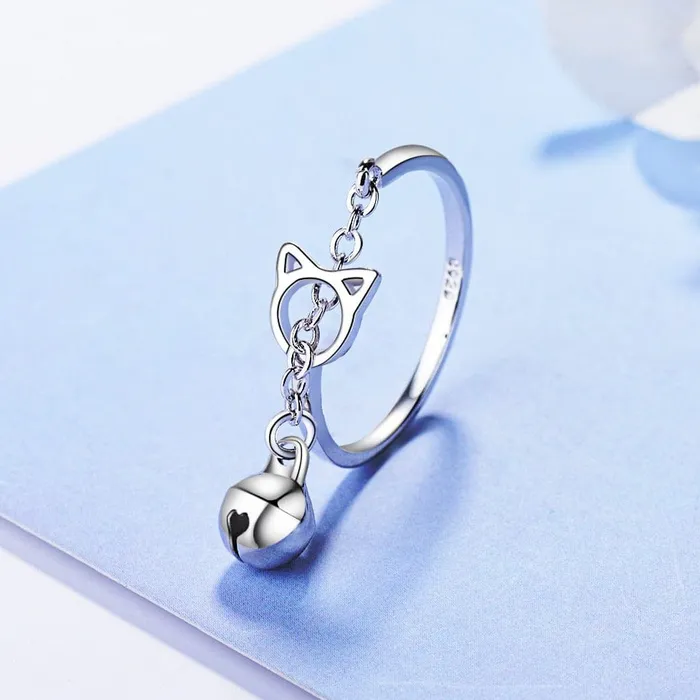 Rings CatCurio Pet Store Adjustable Cat Chain Bell Ring