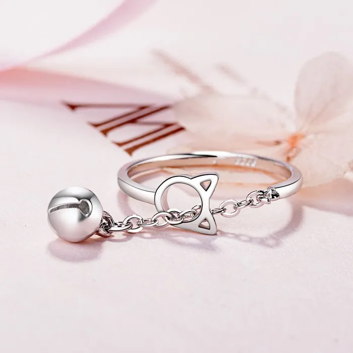 Rings CatCurio Pet Store Adjustable Cat Chain Bell Ring