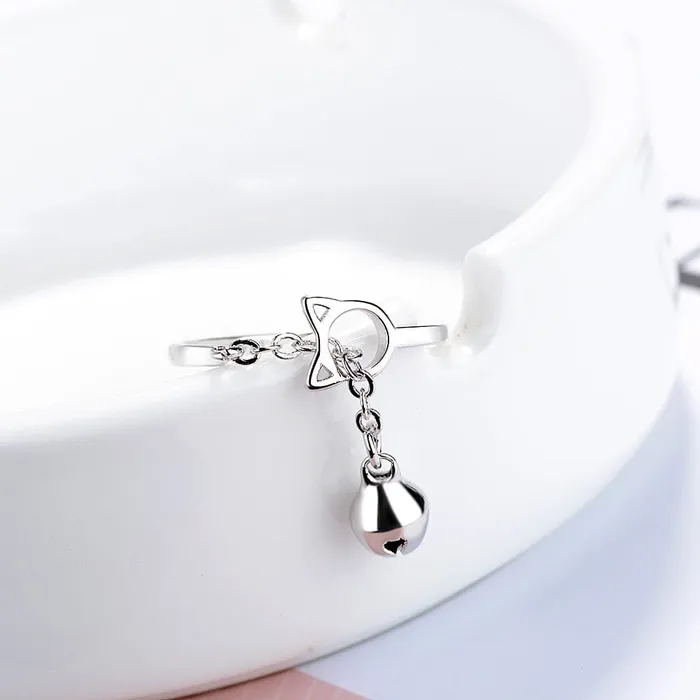 Rings CatCurio Pet Store Adjustable Cat Chain Bell Ring