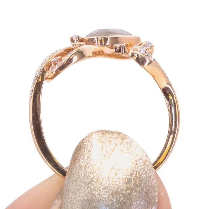 Rings Discovery Gems Funky Rustic Diamond Ring in 18k Rose Gold