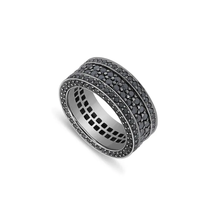 Rings IF Co Massimo Eternity Ring Special Black 2Row