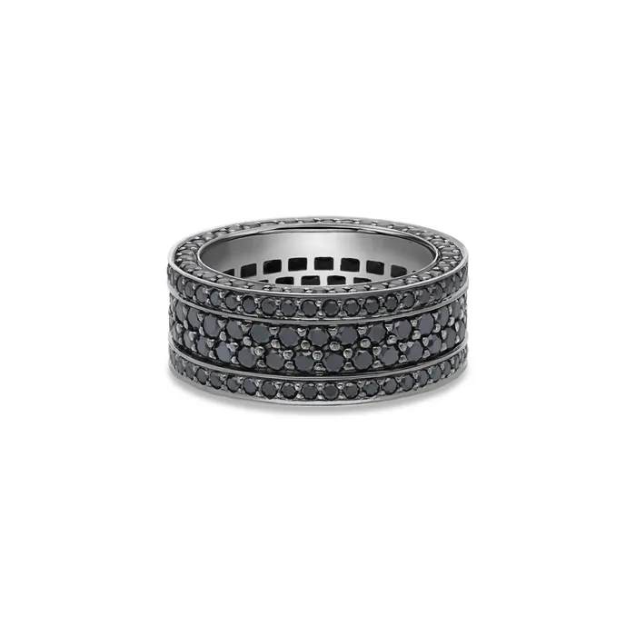 Rings IF Co Massimo Eternity Ring Special Black 2Row Rings IF Co Massimo Eternity Ring Special Black 2Row