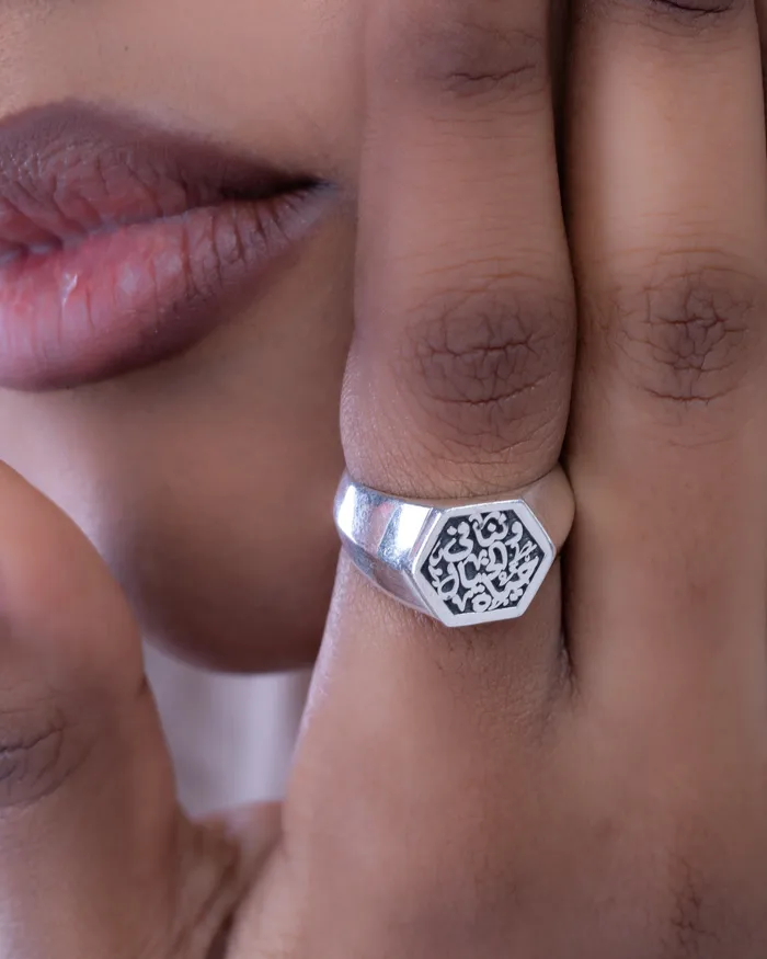 Rings KOAY Silver Store Hexagon Khayal 02 Ring