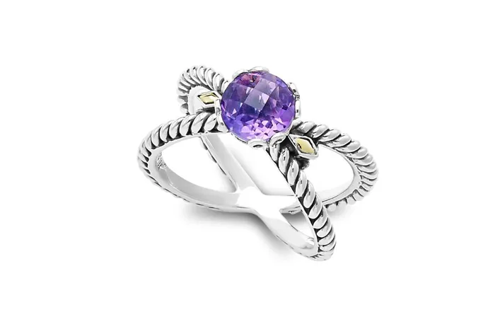 Rings Samuel B Glow X Ring Amethyst