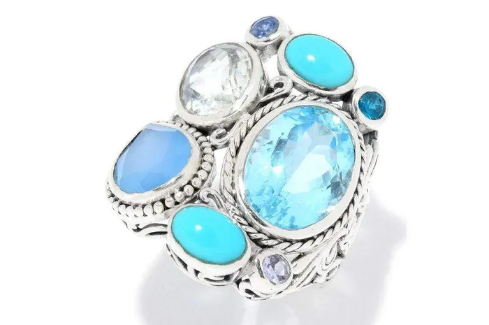 Rings Samuel B Madeira Ring Blue Topaz