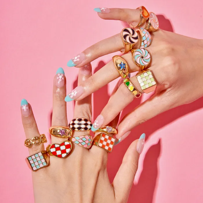 Rings shopsnackbreak Danish Cookie Ring in Rose Cream