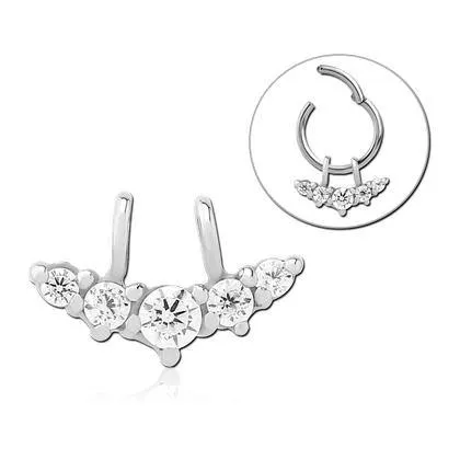 Rings Stainless CZ Crown Ring Charm Tulsa Body Jewelry