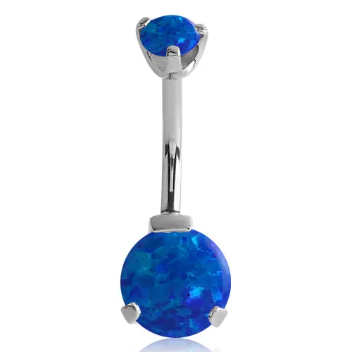 Rings Tulsa Body Jewelry Opal Prong Belly Ring Rings Tulsa Body Jewelry Opal Prong Belly Ring