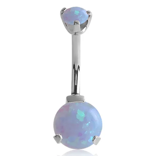 Rings Tulsa Body Jewelry Opal Prong Belly Ring Rings Tulsa Body Jewelry Opal Prong Belly Ring