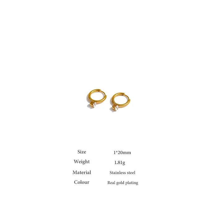 Solitaire Hoop Earrings Mabel Love Co Earrings