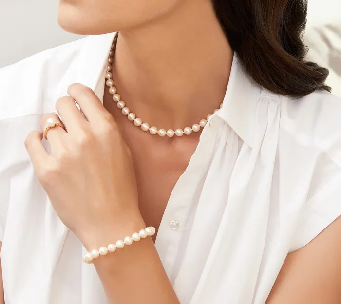 SPT Bracelets 6570mm White Freshwater Pearl Bracelet AAAA Quality