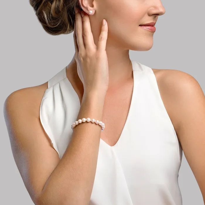 SPT Bracelets 6570mm White Freshwater Pearl Bracelet AAAA Quality