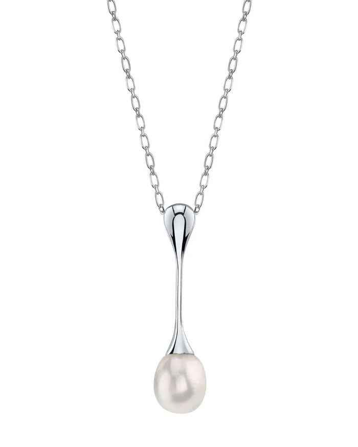SPT Freshwater Pearl Long Teardrop Pendant Necklaces