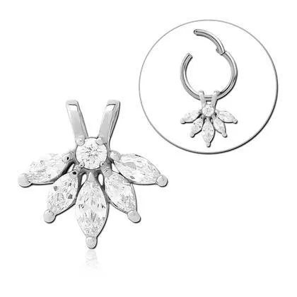 Tulsa Body Jewelry Rings Stainless CZ Ring Charm
