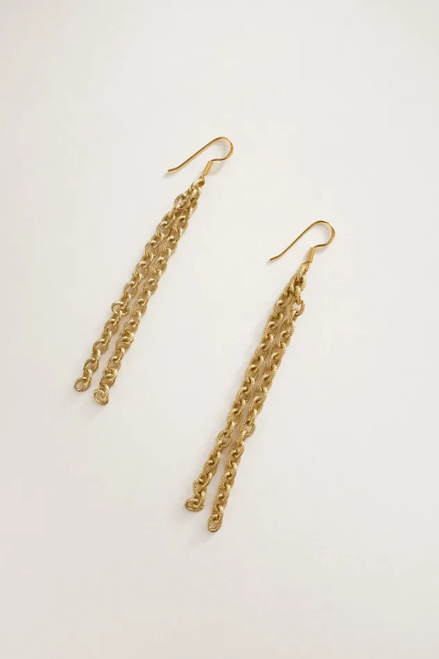 VINTAGE CHAIN LONG GOLD EARRINGS collectionno2 Earrings