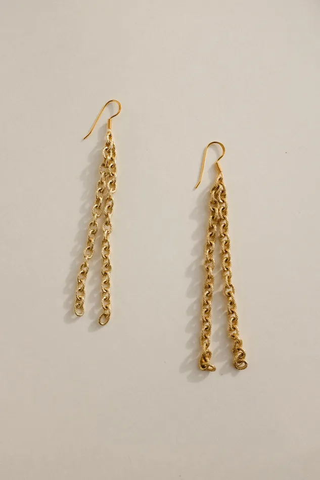 VINTAGE CHAIN LONG GOLD EARRINGS collectionno2 Earrings VINTAGE CHAIN LONG GOLD EARRINGS collectionno2 Earrings
