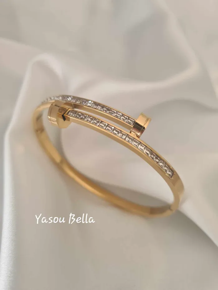 Yasou Jewelry Bracelets Bracelet Pointe Diamant Double d 59cm
