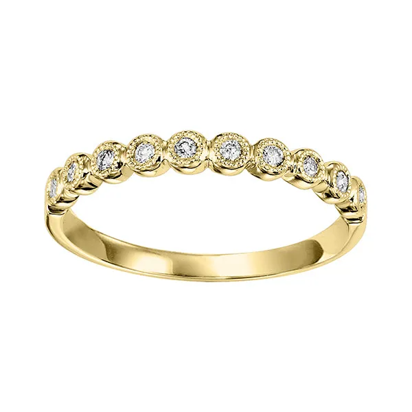 10K Yellow Gold Mixable Ring 010 CTW International Diamond Center Rings