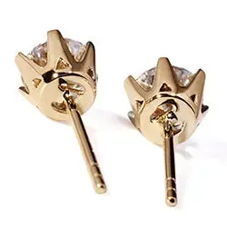 14k Yellow Gold Moissanite Stud Earrings Round 1ctw Luxus Moissanite Rings Jewelry Earrings