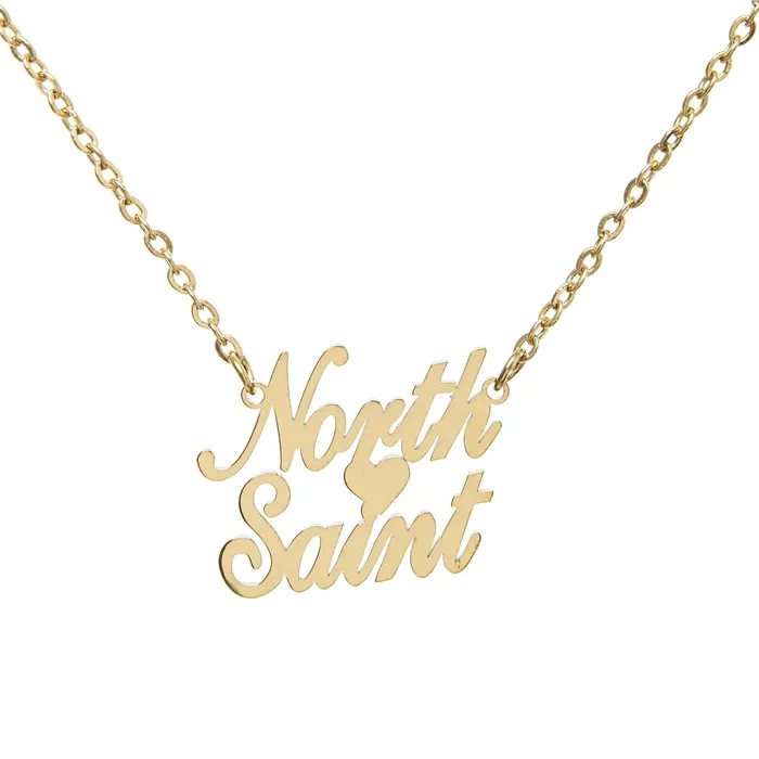 aiobo Necklaces MultiName Heart Nameplate