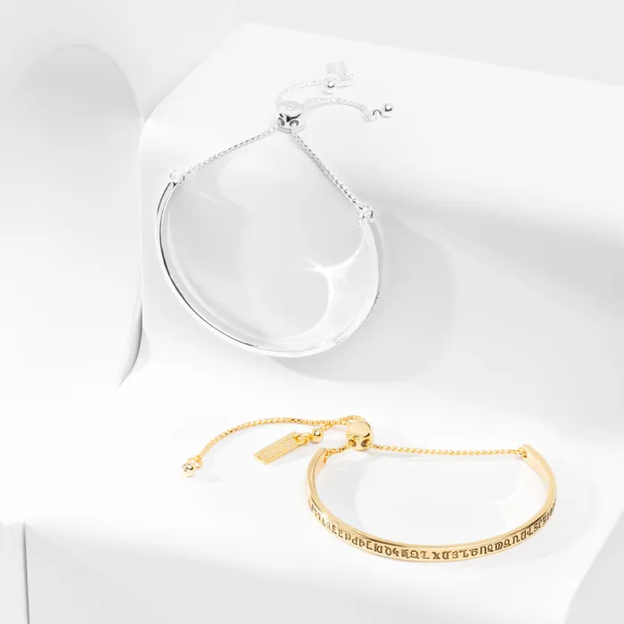 Anets Collection Anets Collection Armenian Alphabet BraceletBangle White Bracelets