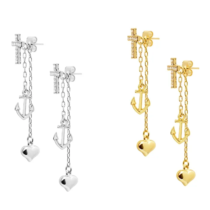 Anets Collection Earrings Anets Collection Trinity Earrings White