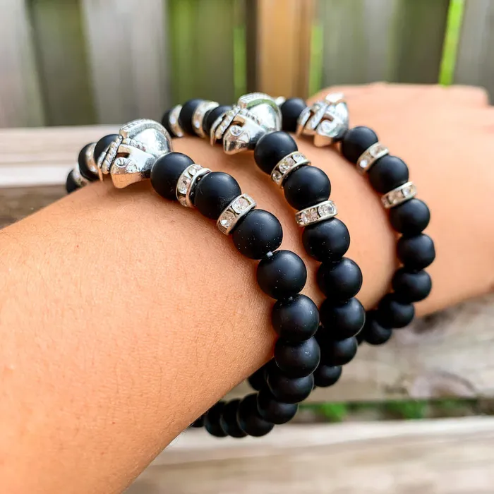 Black Onyx Matte Stone Warrior Bracelet Magic Crystals Bracelets