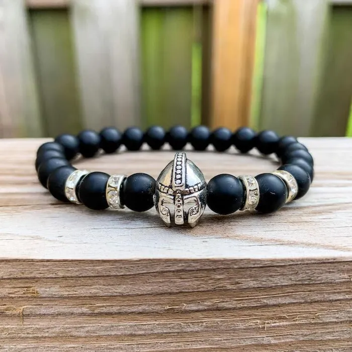 Black Onyx Matte Stone Warrior Bracelet Magic Crystals Bracelets