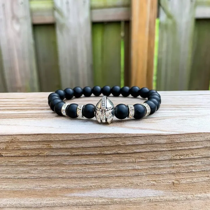 Black Onyx Matte Stone Warrior Bracelet Magic Crystals Bracelets