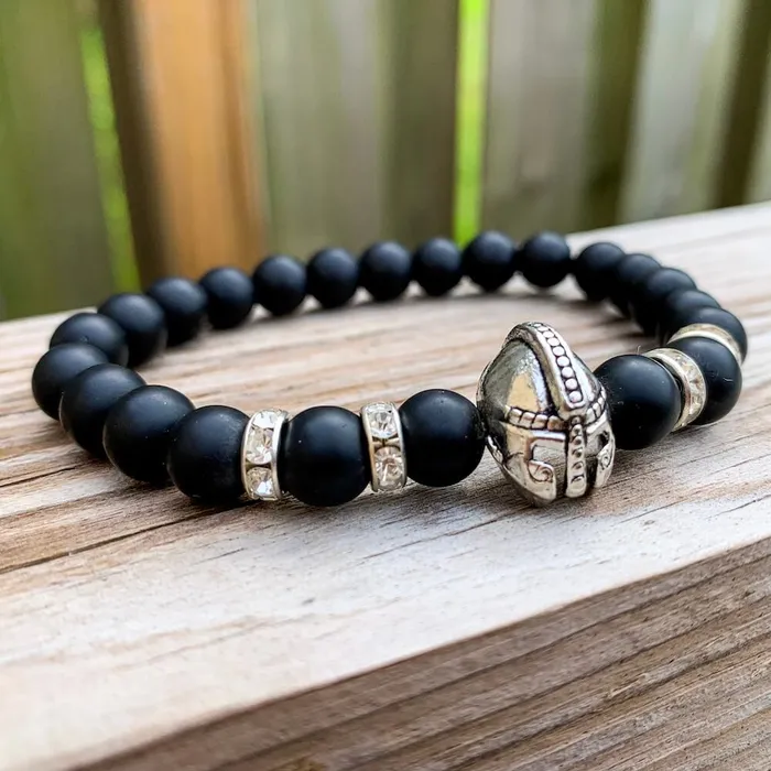 Black Onyx Matte Stone Warrior Bracelet Magic Crystals Bracelets