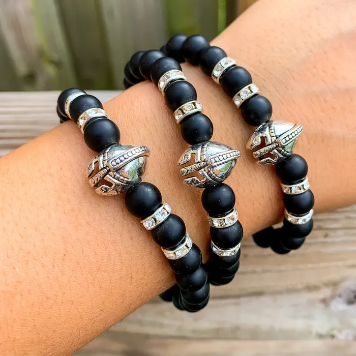 Black Onyx Matte Stone Warrior Bracelet Magic Crystals Bracelets
