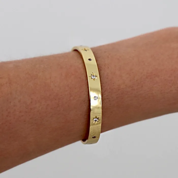Bracelets Star Studded Cuff Bracelet Reluxe Vintage