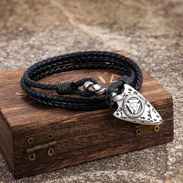 Bracelets VikingStore Viking Spear Multilayer Leather Bracelet