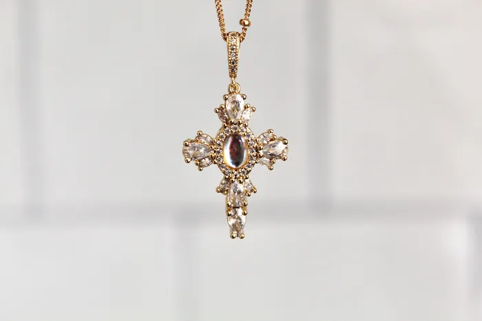Capri Cross Necklace The Little Catholic Necklaces