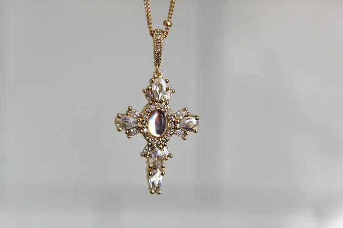 Capri Cross Necklace The Little Catholic Necklaces