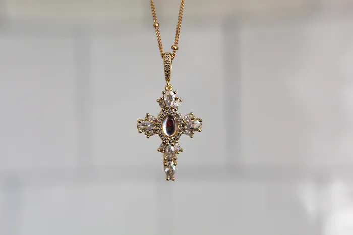 Capri Cross Necklace The Little Catholic Necklaces